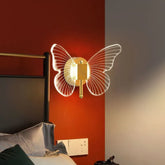 Fjärils Vägglampa LED Modern Guld